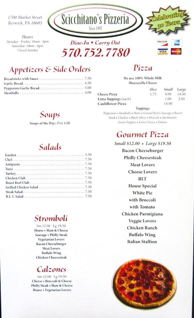 Scicchitano's Pizzeria Berwick Pa